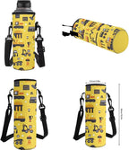 Excavator Backpack with Lunch 2Nd Grade Backpack Boys Lightweight Trendy Kids Bookbag with Lunch Box Boys 4 Piece School Bag for Boys 7-8 Daypack Travel Hiking Outing Camping