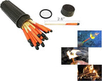 Emergency Fire Starter | Windproof & Waterproof Storm Matches with Waterproof Case & Wax Rope | Survival Gear for Camping, Hiking, Bushcraft, Outdoor Survival