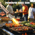 Propane Torch Gun-Powerful Grill Torch Gun, Kitchen Torch Gun with Adjustable Flame, Flamethrower, High Power Cooking Torch for BBQ, Baking, Campfire, Welding (Propane Tank Not Included)