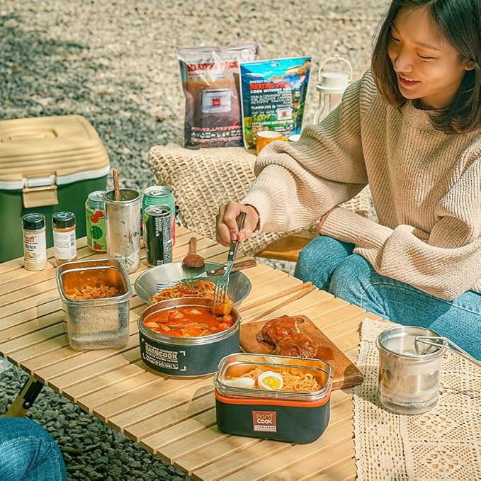 Flameless Self-Heating Lunch Box – Portable Food Warmer Oven BC-003/BC-007 – Large/ Extra Large Capacity – Heats Meals, MREs & Cans Under 10 Min – Camping, Travel, Office, Emergency