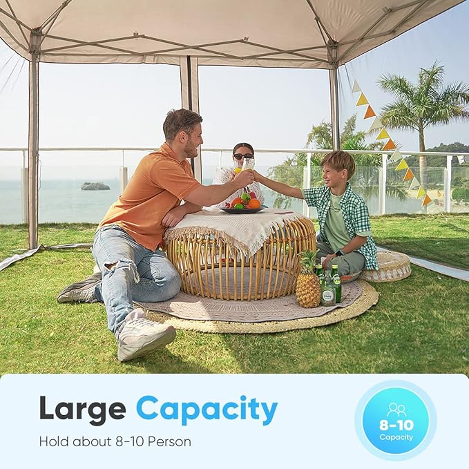 Quictent Pop up Canopy Tent with Mosquito Netting, Easy Set up Screened Gazebo House Room Tent Portable & Waterproof for Patio, Backyard, Camping Or Outdoor Use