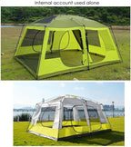 8 Person Tent, Family Cabin Tents, Outdoor Shelter Camping Hub Tent, Doors and 3 Windows with Mesh,Waterproof,Double Layer Camping Tent for The Garden (Size : B)