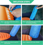 Ultralight Sleeping Pad for Camping, 74.8"x23.2" Camping Mat with Pump Sack Inflatable Sleeping Pads Compact for Camping Backpacking Hiking Traveling Tent