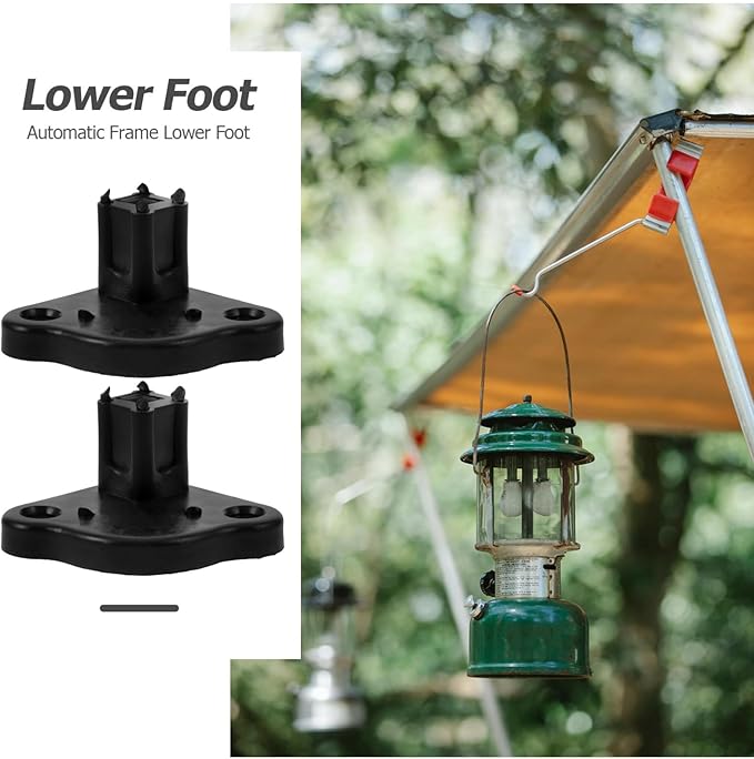 Gatuida 12pcs Rv Awning Bottom Bracket Foot Automatic Support Design for Camping Tents and Folding Umbrellas Material Weatherproof Stability for Outdoor Use
