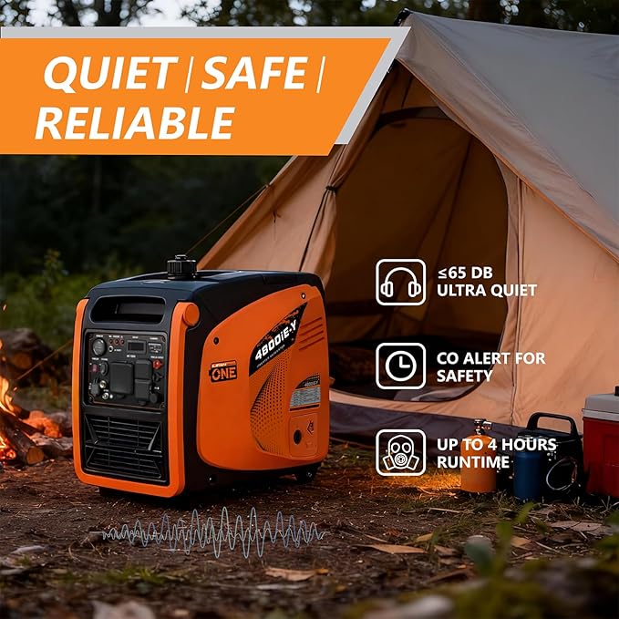 LIFAN 4800W Dual Fuel Inverter Generator with Electric Remote Start, Super Quiet 58dB Portable Power Supply, RV Ready 30A TT-30R for Camping & Home Backup, EPA Certified 49-State Model