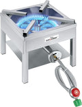 Stainless Steel Burner Propane Burner, 260,000BTU High Pressure Outdoor Propane Cooker, Heavy Duty Gas Burners for Outdoor Cooking For Turkey Fry, Seafood Boil(Stainless Steel) SS1750