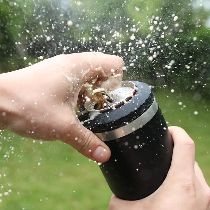 HAUSHOF 12 oz Can Cooler, 4 in 1 Insulated Stainless Steel Can Insulator, Fits for 12 oz Standard Can| Slim Can|12 oz Beer Bottle, Perfect for Camping, Beach, Picnic