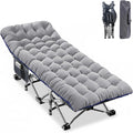 ABORON Heavy-Duty Folding Guest Bed for Adults, 500lb Capacity, Portable Extra Cot with 1237D Double Layer, Ideal for Indoor Guest Stays & Temporary Home Use