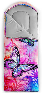 QOOMO Axolotl Cute Camping Sleeping Bags,3 Season Warm & Cool Weather,Lightweight,Waterproof Sleeping Bags for Adults & Kids,Traveling,and Outdoors