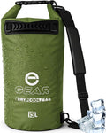 Enthusiast Gear Insulated Dry Bag Floating Cooler – 10L / 15L / 25L Roll Top, Leak Proof, Waterproof, Collapsible, with Padded Shoulder Strap - Perfect for Kayaking Fishing Beach