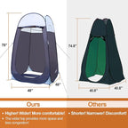 Leader Accessories Pop Up Shower Tent Dressing Changing Room Privacy Portable Camping Shelters 4' x 4' x 78" H Extra-Large Space