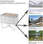 Foldable Cooler Stand with Storage Bag, Stainless Steel Ice Box Holder Holder for Camping, Portable Fridge Ice Box Holder for Hiking BBQ Cooking Fishing Picnic Outdoor