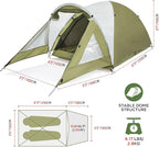 Clostnature Camping Tent with Porch - Waterproof 2 Person Tent for Camping, Easy Setup Lightweight Two Person Shelter for Hiking, Backpacking, Family, Outdoor