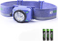 NEXTORCH eStar 1300 Lumens Headlamp Rechargeable, Running LED Headlight Extra Lightweight with Spot & Flood, Red Light, Waterproof Headband for Outdoor Camping Hiking Working, 3*AAA Batteries, Purple