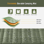 Elegear CumbreX™ Double Sleeping Pad for Camping, 4.7" Ultra-Thick Inflatable Camping Sleeping Pad 2 Person with Built-in Foot Pump, Portable Camping Sleeping Mat for Backpacking Hiking Tent, Full