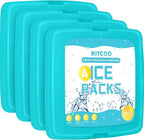 MIYCOO Ice Packs for Lunch Boxes & Lunch Bag - Quick Freeze Ice Pack Space Saving Freezer Packs - Reusable Slim Original Cool Pack - Cooler Accessories for Beach, Camping and Fishing