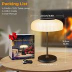 2 Color Table Touch Lamp, Versatile Solar and USB-C Rechargeable Desk Lamp with IP65 Waterproof Design, Indoor/Outdoor Ligh Perfect for the Patio, Garden, Camping, Bathroom, and Bedside Use.