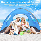 NXONE Beach Tent Sun Shelter with UPF 50+ UV Protection, Lightweight Easy Setup Portable Beach Canopy for Family, Large Space for Beach, Camping & Outdoor, 3/4/6 Person
