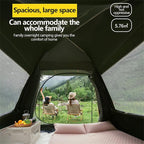 Tents for Camping, Auto One Touch Tent Pop-Up Camping Tent,Weatherproof Backpacking Tent, Easy Setup UV Cut Sun Shelter Tent for Outdoor Family Gathering. 240 * 240 * 155cm Black-Glue