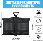 TRINKA 320 LBS Extra Large Canopy Weights Sand Bags Set of 4-1680D Oxford Heavy Duty Sandbags for Outdoor Tent, Patio Umbrella, Gazebo, Sun Selter, Windproof Pop up Tent Weights, Black (No Sand)