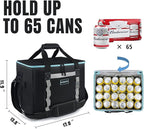 INSMEER Insulated Cooler Bag 65Cans/32 Cans Large Cooler Bag Soft Sided Cooler with Shoulder Strap, Collapsible Leakproof Portable Coolers for Camping/Beach/Food Delivery/Shopping/Outdoor/Picnic