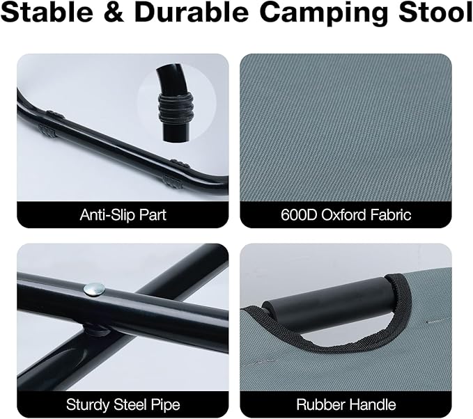 Portable Backpack Stool Cooler Chair for Adults Heavy Duty 350lbs, Lightweight Folding Detachable Large Camping Seat Backpack Cooler Chair for Fishing Hunting Travel