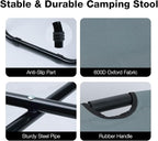 Portable Backpack Stool Cooler Chair for Adults Heavy Duty 350lbs, Lightweight Folding Detachable Large Camping Seat Backpack Cooler Chair for Fishing Hunting Travel