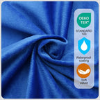 Memory Foam Camping Mattress pad, Sleeping Mat for Adults with Non-Slip Bottom, Portable Roll Up Mattress, Cot Pad for Car Camping(Twin XL, Blue)