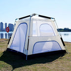 Automatic Pop Up Ultralight Dome Tents, 4 Seasons & Windproof Family Camping Tent with Removable Outer Tarpaulin, Double Layers(Brown)