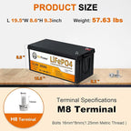 12V 300Ah Lithium Battery LiFePO4 Deep Cycle Battery,200A BMS,Up to 15000 Cycles,Perfect for RV, Home Storage,Marine,Solar Power System and Outdoor Camping.