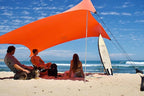 Neso Grande Portable Beach Tent Sun Shelter - Lightweight Beach Shade Canopy - Easy Setup for Family Outings - Patented Reinforced Corners - UPF 50+ Sun Protection - 7ft Tall, 9 x 9ft