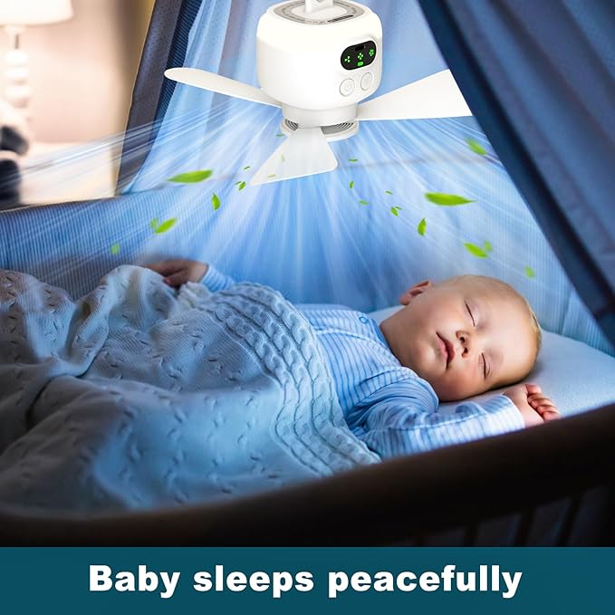 Portable Camping Fan, 10.6 Inch Tent Ceiling Fan,Rechargeable 8000mAh with Light & Hook,Timable & Auto Shut Off,Detachable Fan Blade, Used for Tent Canopy RV Porch Beach Bedroom