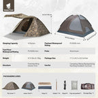 GEERTOP 4 Person 4 Season Tent for Camping Waterproof Double Layer Easy Set Up Family Tent for Camping Hiking Backpacking Outdoor Travel