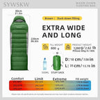 Ultralight Down Sleeping Bag with Pillow, 15F 32F 45F Sleeping Bag for Women,Men,Youth Backpacking,Hiking and Camping Outdoor with YKK Two-Way Zipper 680 FP Down