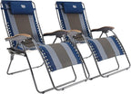 Timber Ridge Oversized Zero Gravity Chair, Padded Reclining Lounge Chair with Adjustable Headrest & Cup Holder, Heavy Duty Support 350 lbs, Foldable for Camping, Lawn, Outdoor & Indoor