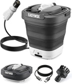 Portable Electric Pressure Washer with 3.2 Gal Tank, 4-in-1 Nozzle, Max 290 PSI Foldable Cordless Power Washer, Type-C Charging, Portable Water Sprayer for Camping, Bike, Pet, Garden, Car Wash