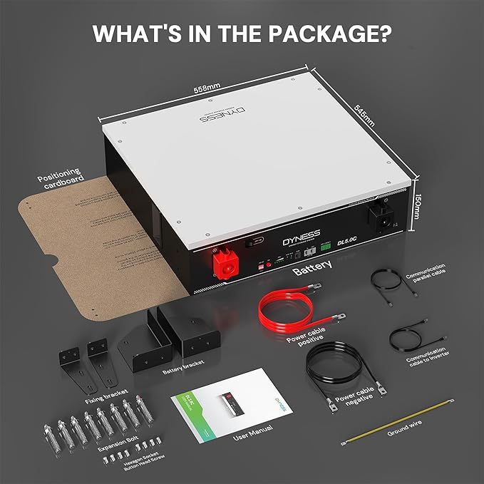 51.2V 100Ah LiFePO4 Battery with 5.12kWh Capacity, Support Wi-Fi App Monitoring, CAN/RS485 Communication, 6000+ Cycles, Max 5.12kW Power Perfect for Off-Grid, Solar, Backup Power