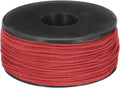 MECCANIXITY 1.18mm x 164 Feet Paracord Micro Cord Rope 100 LB Polyester Braided Cord Spool for Camping Outdoor Jewelry Bracelet, Red