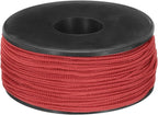 MECCANIXITY 1.18mm x 164 Feet Paracord Micro Cord Rope 100 LB Polyester Braided Cord Spool for Camping Outdoor Jewelry Bracelet, Red