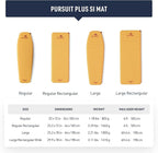 Sea to Summit Pursuit Plus Extra-Thick Self-Inflating Sleeping Mat for Camping and Backpacking, Rectangular - Regular (72 x 25 x 3 inches)