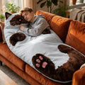 68.9 * 31.5 in Cat Sleeping Bag for Human,Fluffy Cat Sleeping Bag for Adults,Adorable Cats Envelope Sleeping Bags,Washable Warm Blanket for Camping and Home Lounging