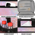 Soft Cooler Bag Colorful Leopard Print Insulated Lunch Box for Men & Women, Large Leakproof Lunch Bag Portable Beach Cooler for Work, Picnic, Road Trips,Fishing, Travel, Camping