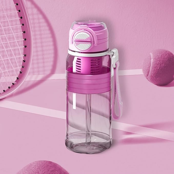 Water Bottle Straw, Fitness Water Bottle 800ml, Drinking Cup Container with Tea Strainer, Hydration Accessory Category, Home Running Hiking for Camping Daily Indoor Travel Outdoor School Cycling