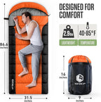 VENTURE 4TH Backpacking Sleeping Bag – XXL, Double and Single Sizes - Lightweight Warm & Cold Weather Sleeping Bags for Adults, Kids & Couples – Ideal for Hiking, Camping & Outdoor Adventures