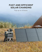 EF ECOFLOW River 2 Max Solar Generator 512Wh Long-Life LiFePO4 Portable Power Station& 160W Solar Panel for Home Backup Power, Camping & RVs 100% Charged in 60m with 3000+ Cycles & Up to 1000W Output