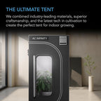 AC Infinity CLOUDLAB 811, Advance Grow Tent 10x10, Thickest 1" Poles, 2000D Mylar Canvas, Lab-Tested Highest Reflectivity, Largest Zipper Window, Controller Plate, 120" x 120" x 80" Indoor Growing