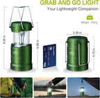 LETMY LED Camping Lantern for Power Outages, 3 Color Modes & Dimmable Battery Powered Lantern, IP65 Waterproof & Collapsible, Lanterns Flashlight Survival Kits for Emergency Hurricane Hiking, 4 Pack