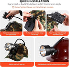 10W Coon Hunting Lights, 45000LUX Hunting Headlamp for Coyotes Hog Predators, Rechargeable & Waterproof, 6 Lighting Modes, 4 Powerful LEDs (White Red Green Amber) for Night Working