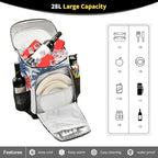 Cooler Backpack Leakproof Backpack Cooler Insulated Lunch Cooler Bag 30 Cans Camping Coolers for Beach Camping Hiking