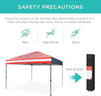 Best Choice Products 10x10ft Pop Up Canopy Tent, Outdoor Shade, 1 Person 1 Minute Set Up, Carry Case, 4 Weight Bags - American Flag